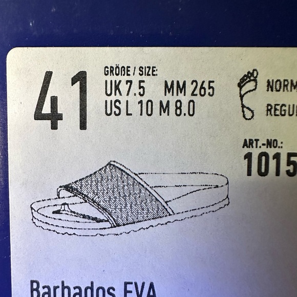 Birkenstock Barbados EVA Slide Sandals Black Size US 8 Men / 10 Women EU 41 - Picture 5 of 5